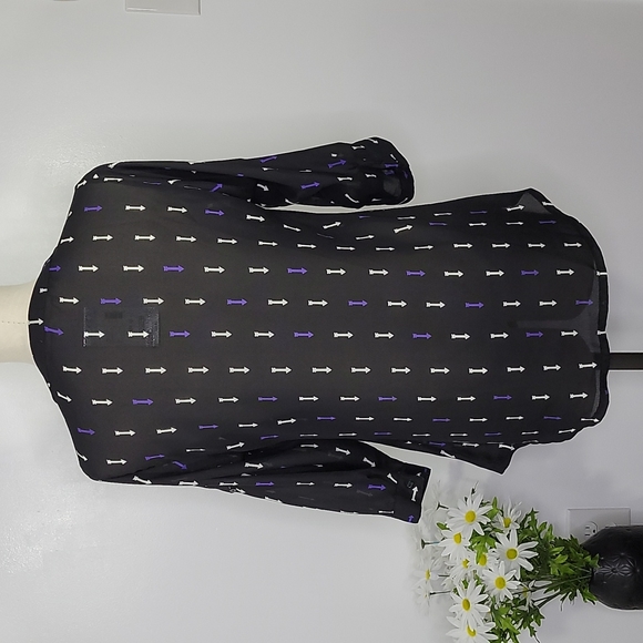 Bongo Blouse Arrow Pattern  NWT SZ XL - Picture 3 of 9